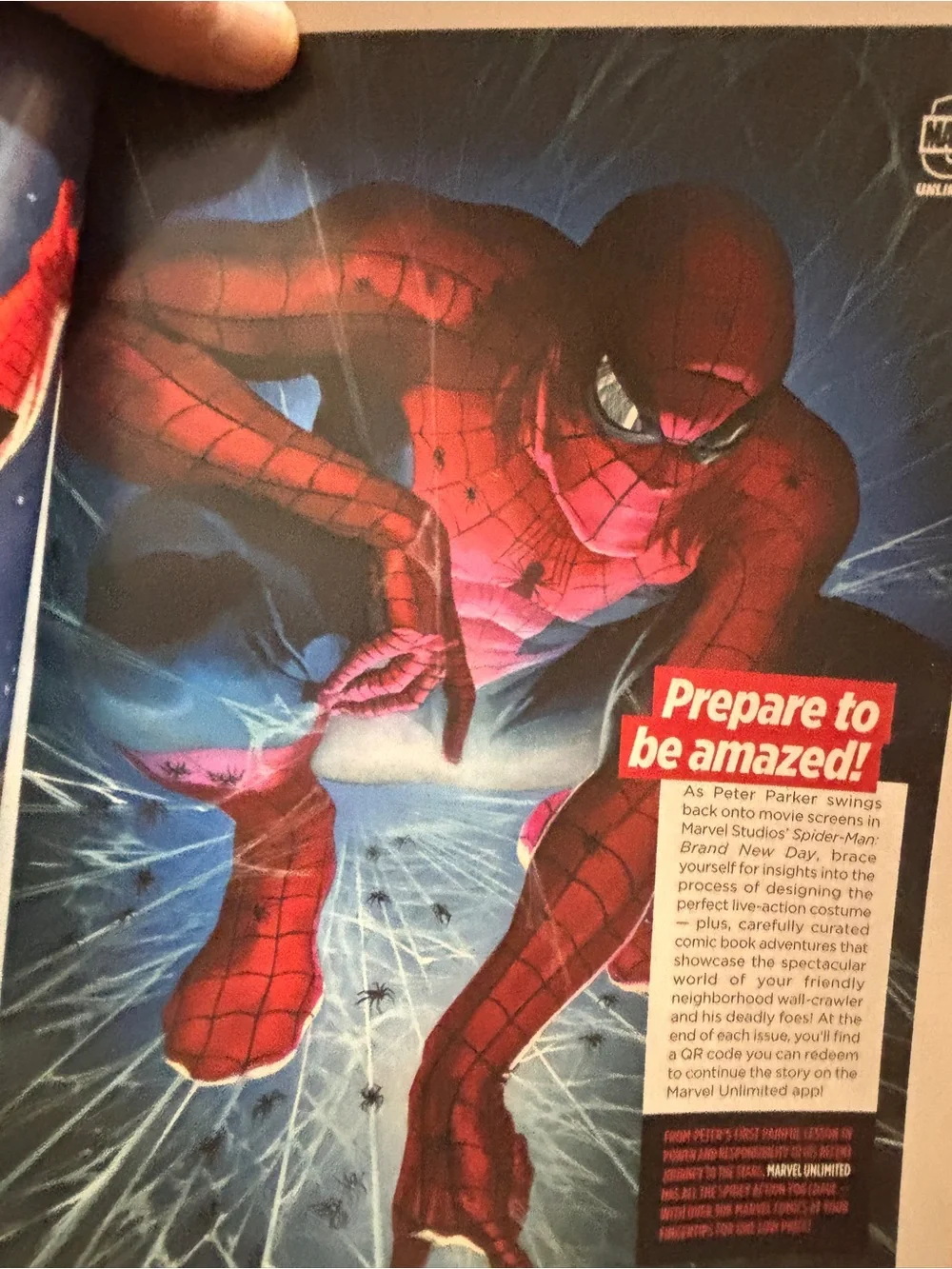 Marvel Spider-Man Comic Magazine. Prepare for the new movie . New